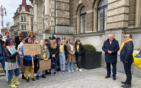 Uctění památky obětí konfliktu na Ukrajině a setkání s primátorem